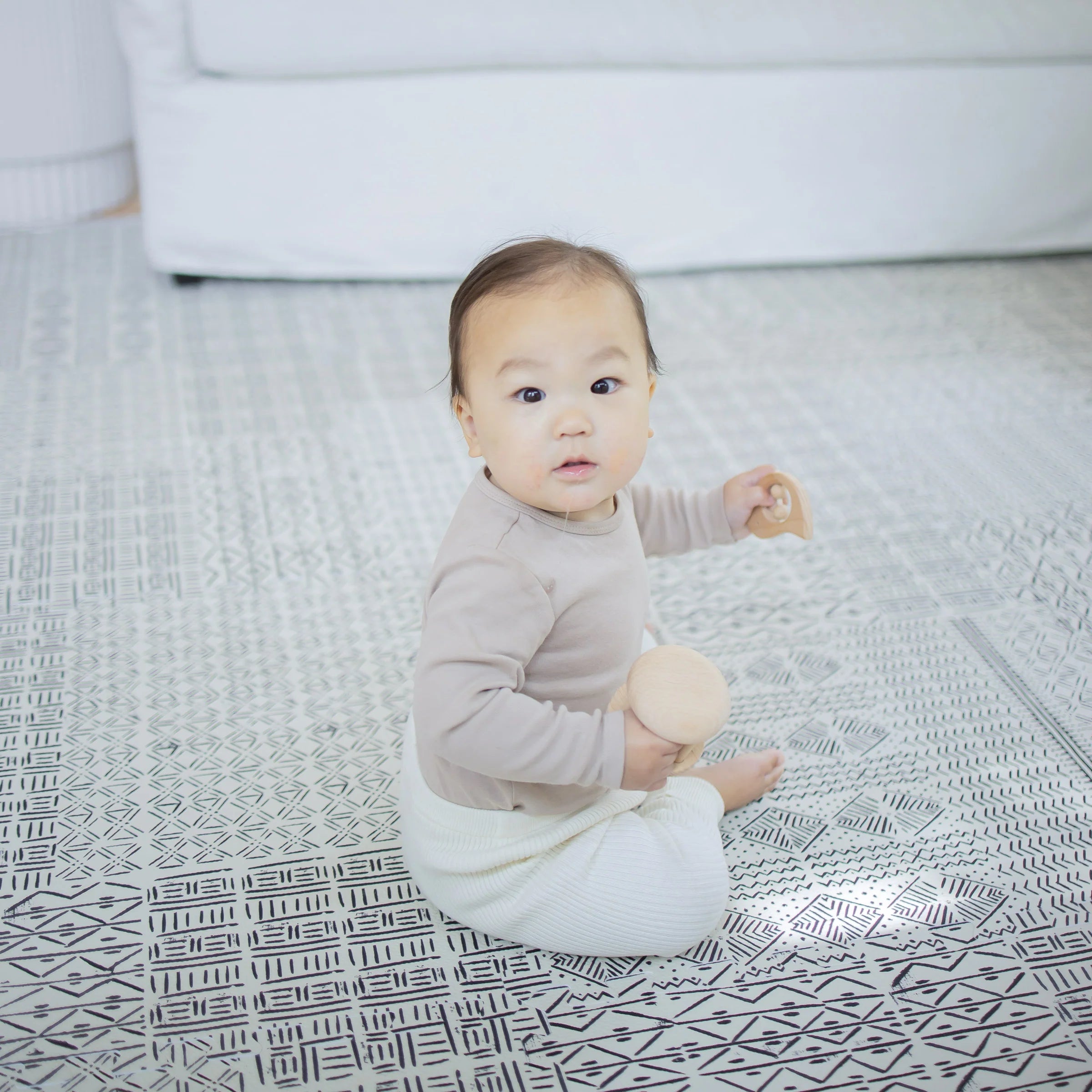 
Exceeds Safety Standards
Safe For Baby
Our play mats are made of premium-quality, non-toxic EVA foam and printed top film layer and are rigorously tested to meet and exceed the US Safety Standard and EU Toy Directive requirements.
