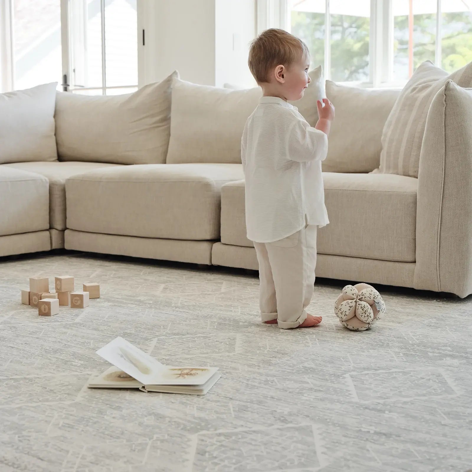 
Built For Them, Designed For You
The Play Mat
The play mat that started it all. Create a beautiful, safe, easy-to-clean, play space for your little one.
