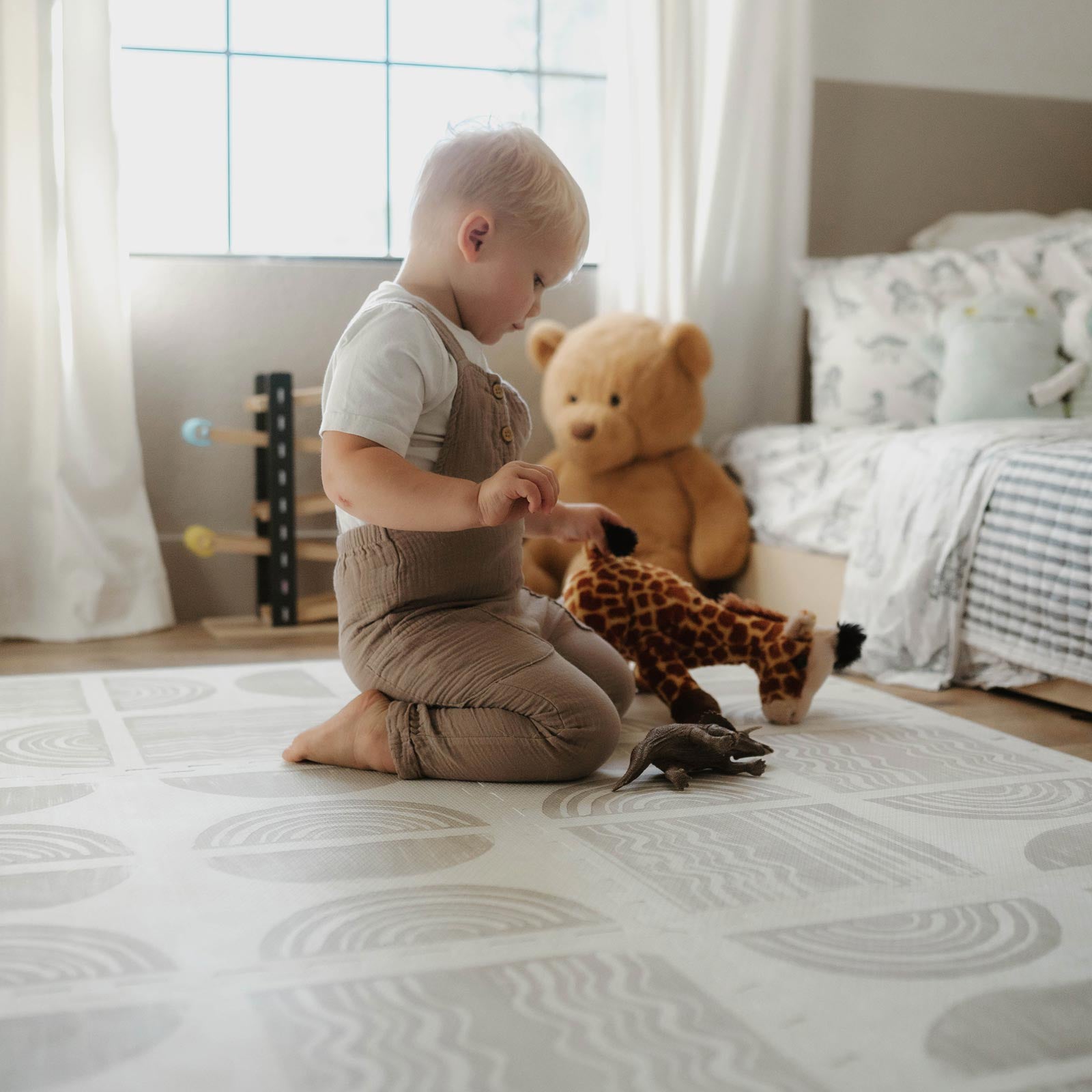 
Exceeds Safety Standards
Safe For Baby
Our play mats are made of premium-quality, non-toxic EVA foam and printed top film layer and are rigorously tested to meet and exceed the US Safety Standard and EU Toy Directive requirements.
