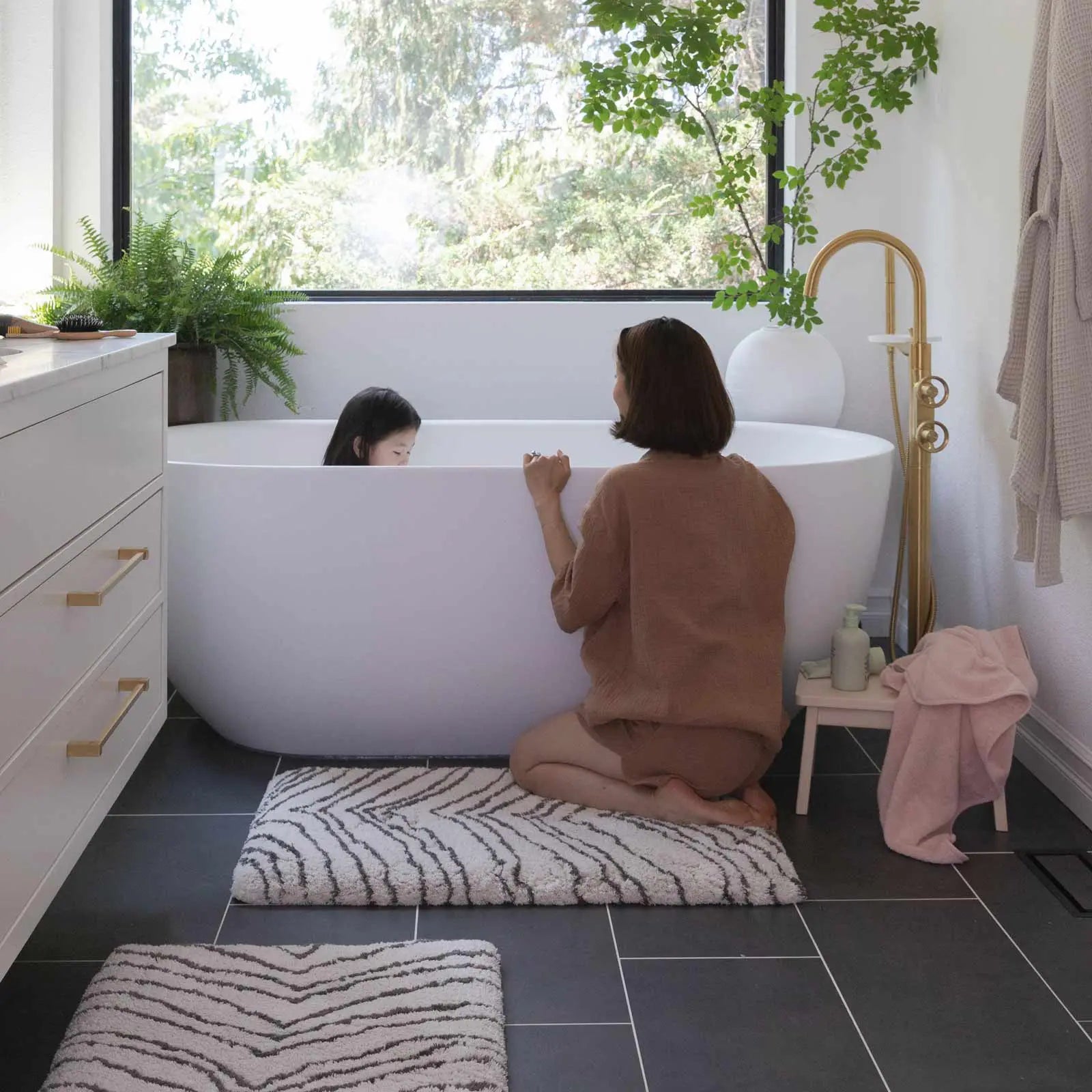 
A Luxurious Landing
Hello, Bathroom
From our bath mats to the playmat that started it all, we bring our one-of-a-kind comfort and style to every room in your house.  Every mat we make is designed with your home in mind and built for living life to the fullest - and the softest.
