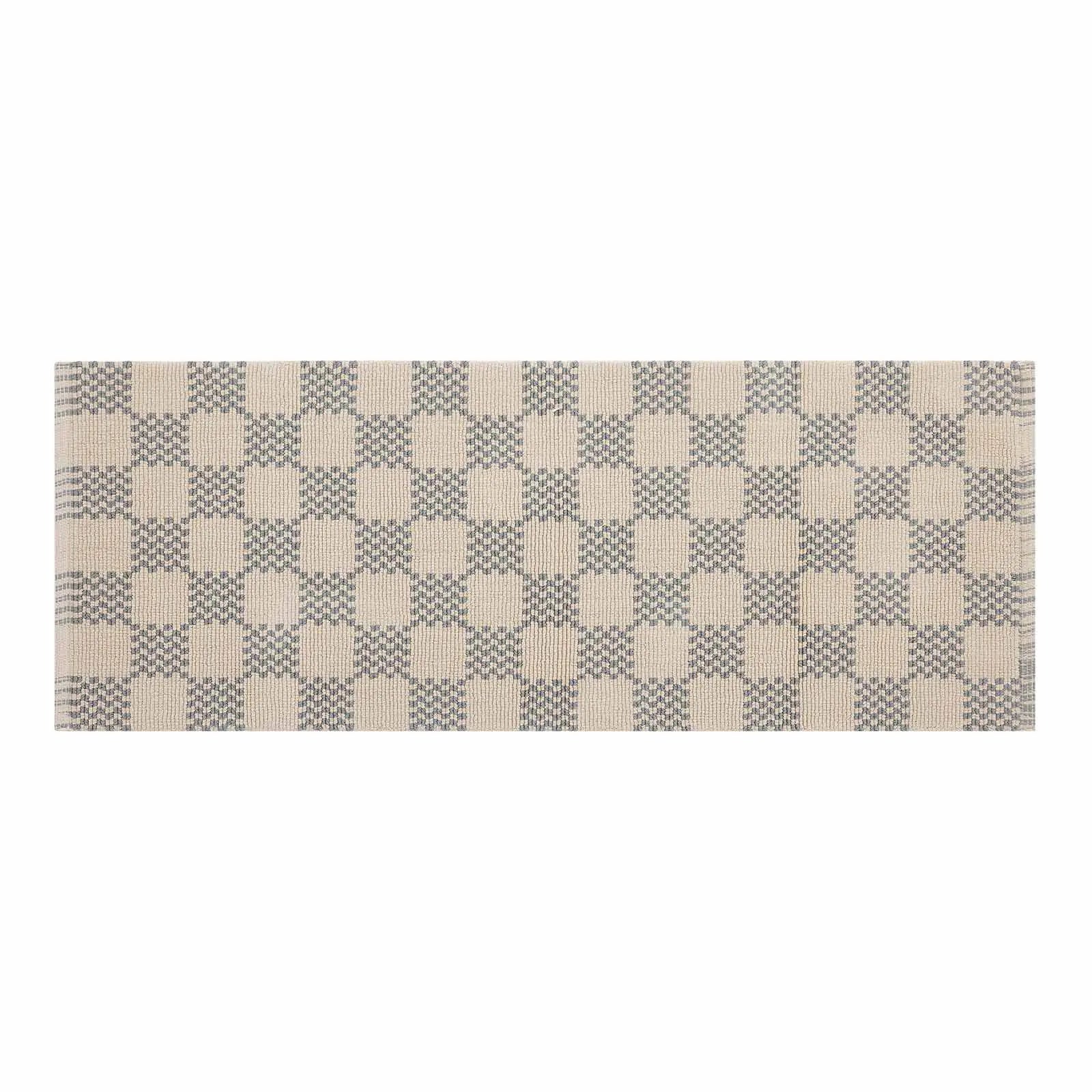 Bath mat in checker harbor gray print in size 21x58