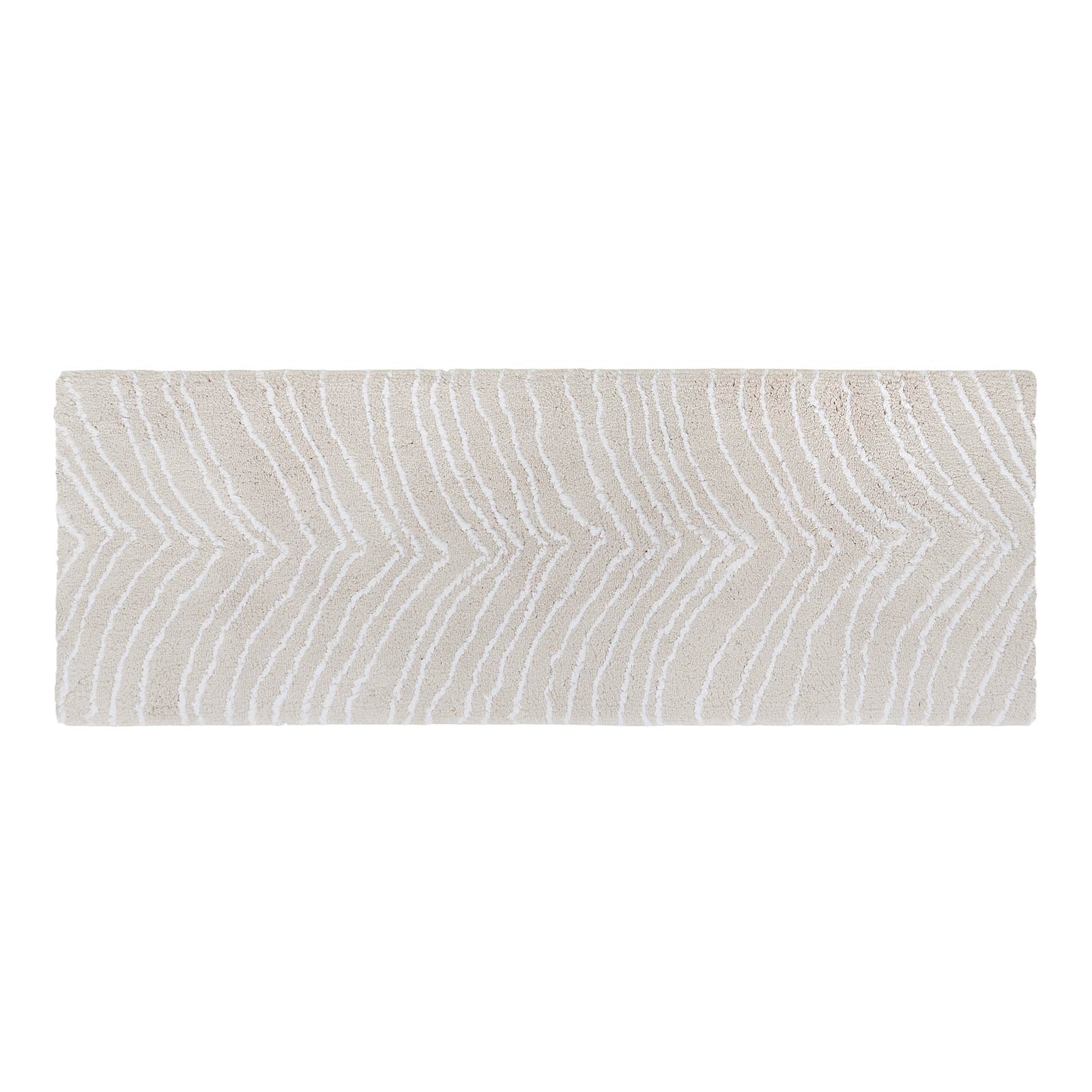 Zelda shell neutral zebra print bath mat in size 21x58