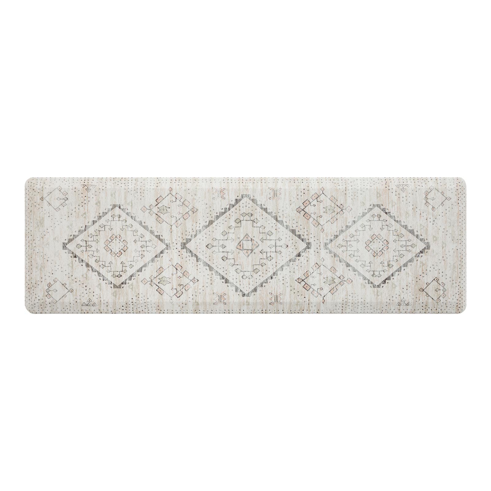 Ula Calico neutral boho print standing mat in size 22x72