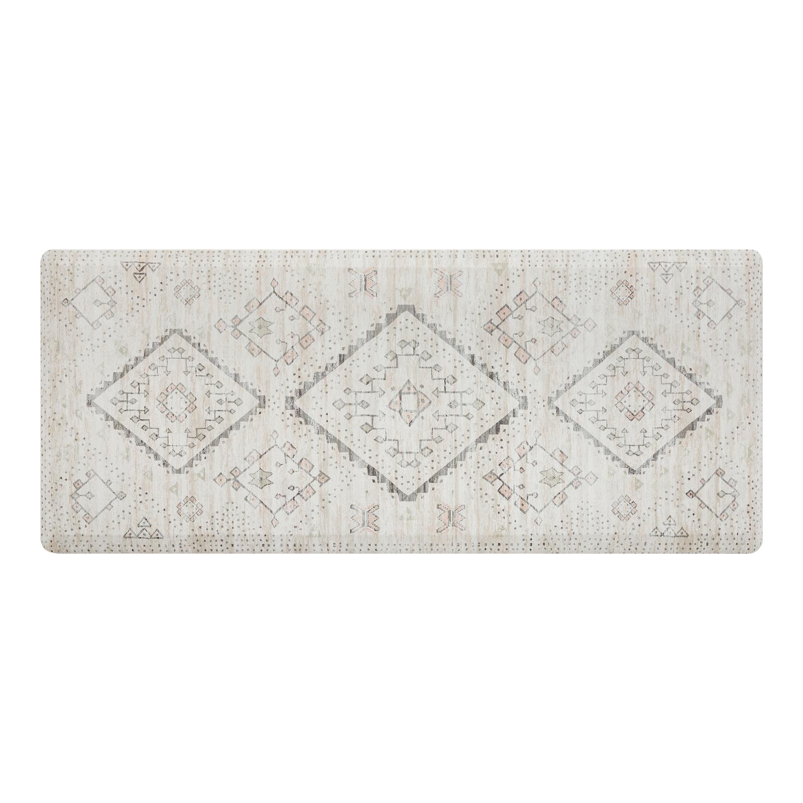 Ula Calico neutral boho print standing mat in size 30x72