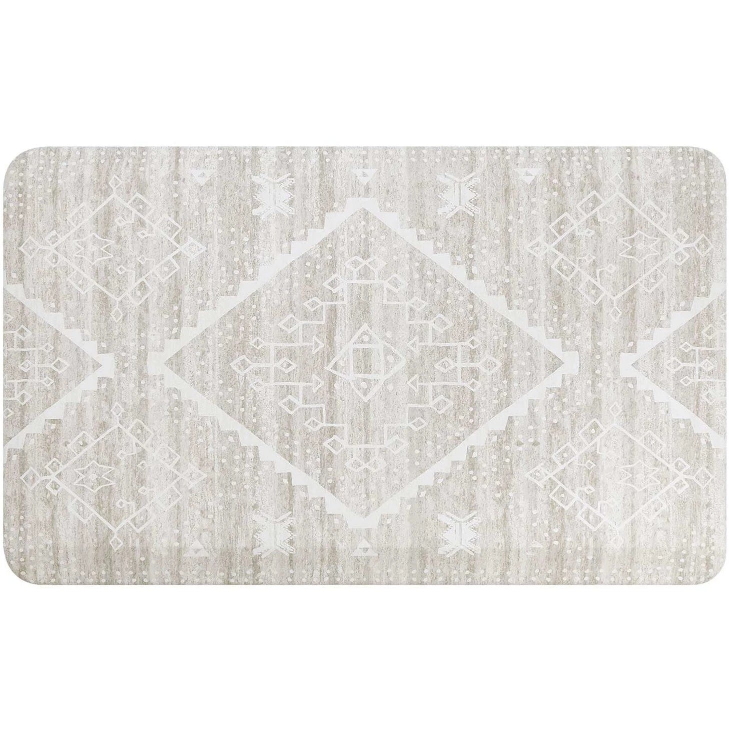 Ula driftwood neutral boho print standing mat in size 22x36