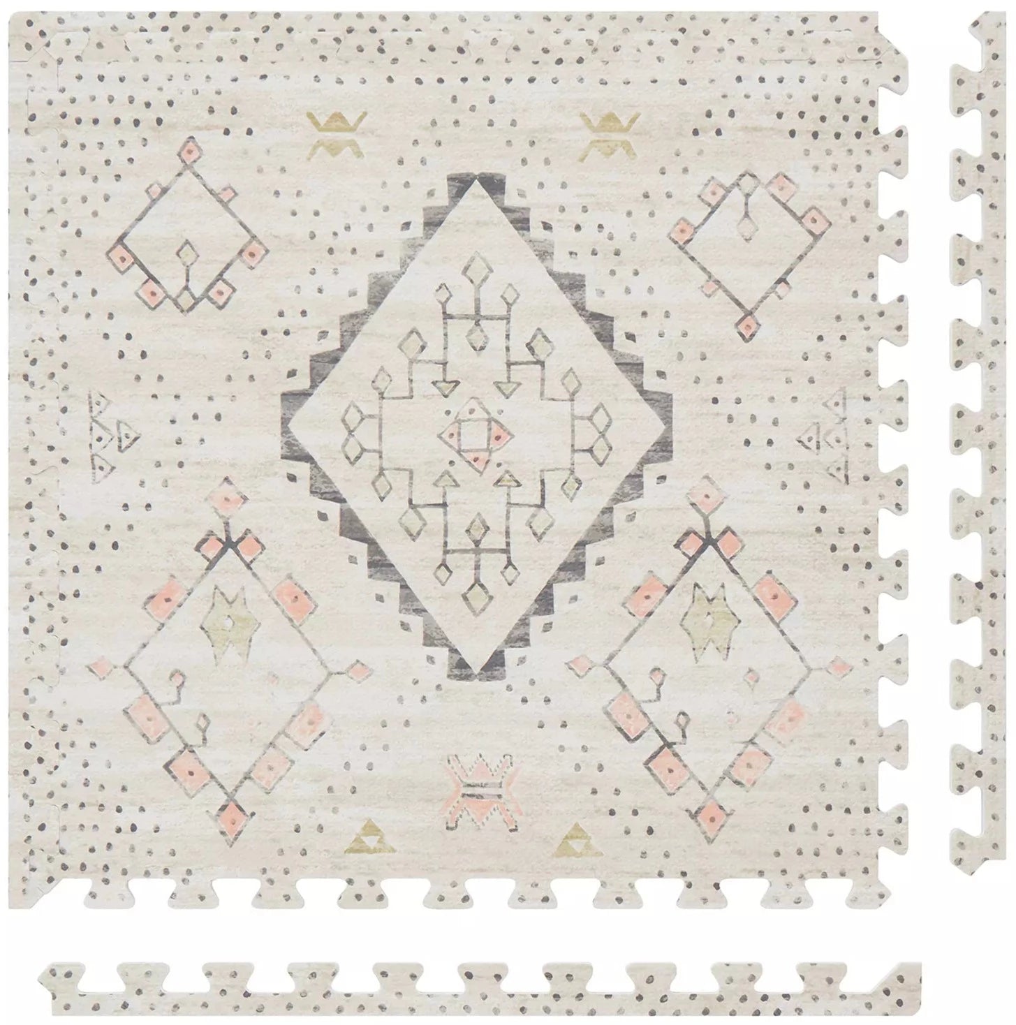 Oat Neutral Beige Minimal Boho Pattern play mat tile